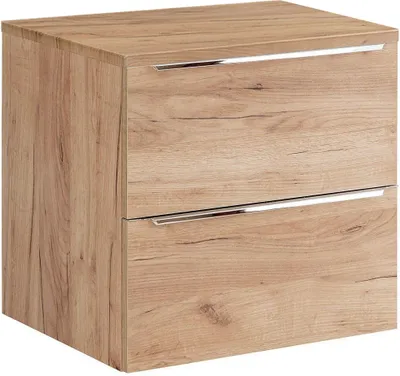 Produktbild von Waschtischunterschrank 61cm mit 2 Auszügen TOSKANA-56 in Wotaneiche, B/H/T ca. 61/59,5/46 cm