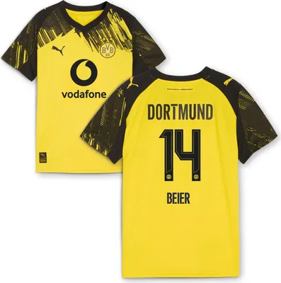 Produktbild von BVB Heimtrikot Kinder Saison 2025/26 Flock: Beier - Größe: 140