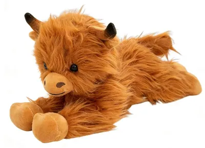 Image de Omgoods - Peluche vache des Highlands, 36 cm, jouet en peluche doux