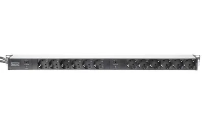 Productafbeelding van DIGITUS DN-95405 DIGITUS 19"-stopcontactstrip, 12-voudig, met overbelastingsbeveiliging