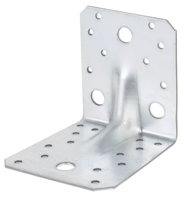 Image de Alberts 329747 Raccord d'angle pour charges lourdes avec moulure, galvanisé sendzimir, 105 x 105 x 90 mm, set de 12 pièces