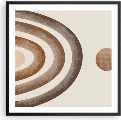 Produktbild von Gerahmtes Poster - Schwarzer Rahmen - Stück geometrisch Boho - 60x60 cm - Wand Bild - Wanddeko - Wandbilder - Kunstposter - Wandposter - Bilderrahmen - Bilder - Kunstdruck - P2BAC60x60-4841