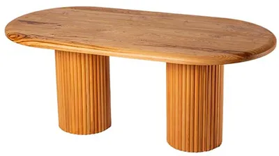Produktbild von Hellbrauner Esstisch Designer Ovaler Küchentisch Moderne Holztische