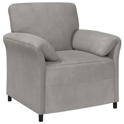 Produktbild von vidaXL 1-Sitzer Sofa Hellgrau 88 x 83 x 95 cm Samt
