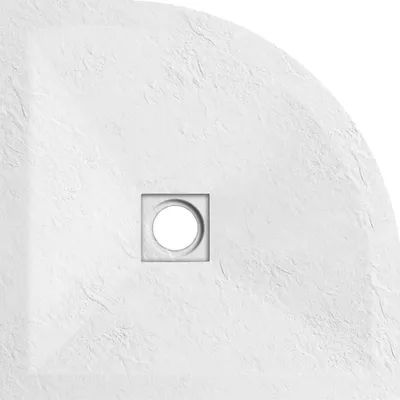 Obrázek produktu pro Balneo sprchová vanička Stone Tray z kompozitního materiálu 80 x 80 x 2,5 cm, bílá, půlkruhová, protiskluzová