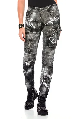 Produktbild von WD397 Damen Straight-Jeans mit cooler Waschung