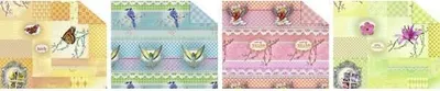 Produktbild von Fotokarton Patchwork 300g/qm 49,5x68cm VE=10 Bogen 4 Motive sortiert
