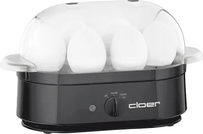 Zdjęcie produktu dla Cloer 6080, 6 jaj., Plastik, Czarny, 350 W, 220 - 240 V, 230 mm
