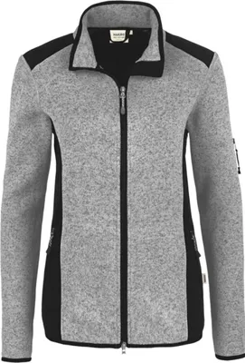 Produktbild von HAKRO Strickfleecejacke Damen #236 Gr. S grau-meliert