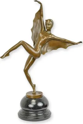 Productafbeelding van Bronzen Sculptuur Genaamd “Het Vleermuismeisje"