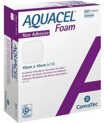 Immagine prodotto di Aquacel Foam, non adesivo 10 x 10cm, Confezione: 10 pezzi | Confezione (10 pezzi)