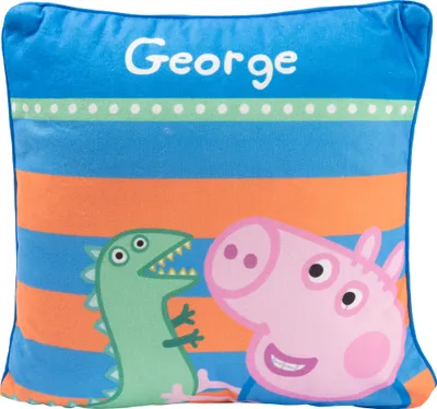 Produktbild von Peppa Wutz Kissen – George / Schorsch Plüsch Dekokissen Zierkissen Kopfkissen Blau 30 x 30 cm