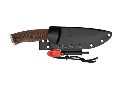 Obrázok produktu pre Outdoorový nôž Buck Selkirk, oceľ 420HC, nerez, šupiny na rukoväti Micarta, zapaľovač ohňa, píšťalka, puzdro