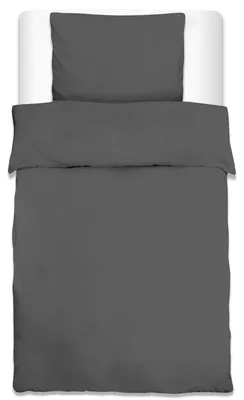 Produktbild von Beautissu 1er Set Renforcé Bettwäsche Set Julie, 155x220cm, 2tlg., Anthrazit