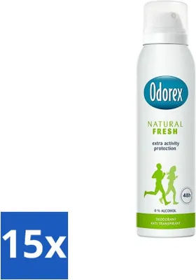 Immagine prodotto di Odorex Deodorante Spray Natural Fresh 150 ml - Confezione risparmio - 15 pezzi