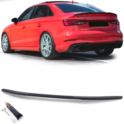 Produktbild von Heckspoiler Spoilerlippe schwarz für Audi A3 S3 RS 8V Limousine 2013-2021