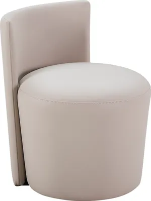 Produktbild von Sessel Leder Fußhocker Hocker Luxus Modern Design Möbel Beige Wohnzimmer Leder