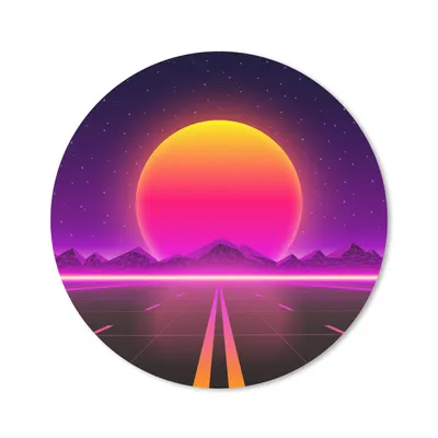 Produktbild von MuchoWow® Mauspad Mousepad Sonne - Straße - Vintage - Retro 30x30 cm - Mousepads - Maus Mat - Pad - Mausunterlage - Tischunterlage - Schreibtischmatten