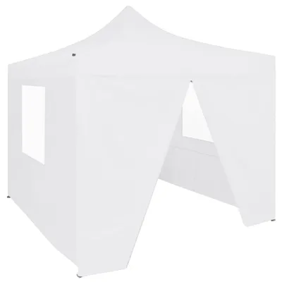 Immagine prodotto di Gazebo Pieghevole Professionale 4 Pareti 2x2m Acciaio Bianco