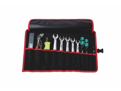 Image de Sacoche à roulettes pour outils 12 compartiments L540xH330mm Nyl.noir/rouge PARAT