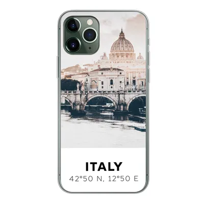 Produktbild von MuchoWow® Handyhülle Schutzhülle Hülle für iPhone 11 Pro Italien - Brücke - Fluss Silikon Softcase Handy Hülle - Handy