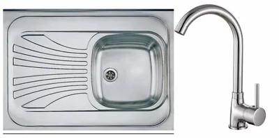Obrázek produktu pro Dřez PRIMAL 1-komorový 80x60 nasazovací + Dřezová baterie KARINA