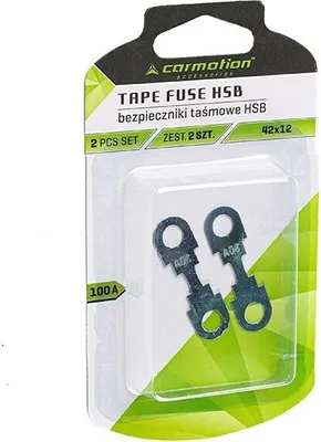 Zdjęcie produktu dla Bezpieczniki taśmowe HSB 42x12 mm, 100A, 2 szt.