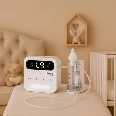Image de Lionelo aspirateur nasal Babyair Flow, réglage de la force d'aspiration sur 9 niveaux, 3 embouts en silicone parfaitement adaptés, fonctionnement silencieux