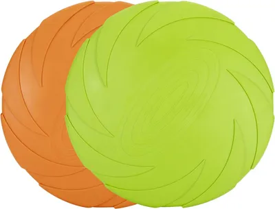 Produktbild von Hund Fliegende Scheibe Frisbee 2-Pack, 17.8 cm, Naturkautschuk, Schwimmend, fuer Draussen