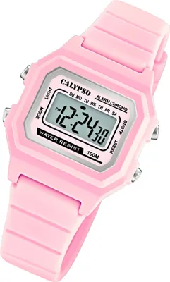 Produktbild von Calypso Damen Digital Uhr K5802/3 Sport Kunststoff Armbanduhr rosa UK5802/3