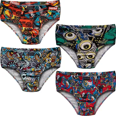 Produktbild von 5er-10er Pack Jungen Slips aus Modal / Baumwolle Größen 110-176 Unterwäsche Unterhose Briefs 146-152-10er Pack3