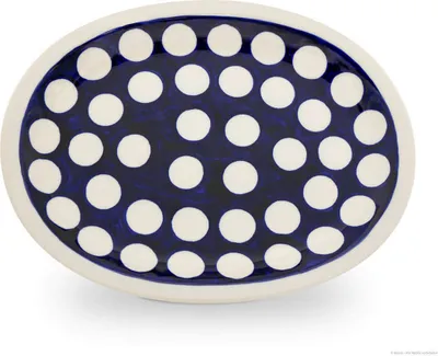 Produktbild von Original Bunzlauer Keramik Servierplatte Platte Teller oval 29,1x22,1x2,8 cm Design 26