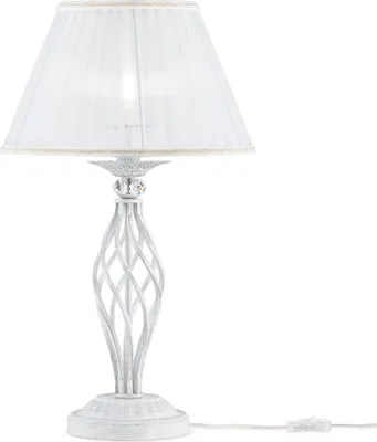 Image de Lampe de table avec abat-jour GRACE blanc, 1xE14x40W, tissu, dimensions : 56x32x32 cm, IP20, Maytoni