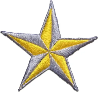 Produktbild von Stern - Aufnäher, Bügelbild, Aufbügler, Applikationen, Patches, Flicken, Zum Aufbügeln, Größe: 7.5 x 7.5 cm