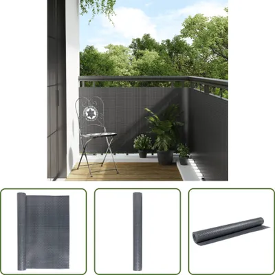 Image de The Living Store Brise-vue pour balcon anthracite 600 x 90 cm en polyrotin