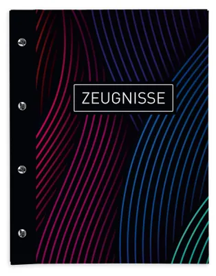 Produktbild von Urkundenmappe mit Buchschrauben, erweiterbar für Kinder, Jugendliche, Erwachsene, Mädchen, Jungen, Schüler (Wellenlinien)
