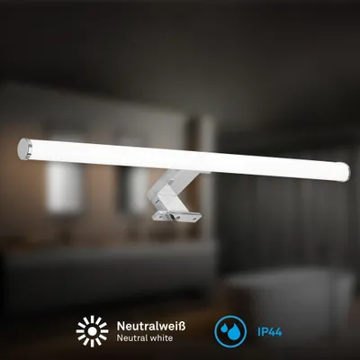 Produktbild von Briloner LED Spiegelleuchte IP44 60x5x10 cm 9W 1000lm 4000K tralweiß Klemmbar Chrom - Badleuchte Badezimmer Wandlampe