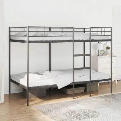 Produktbild von Möbel Etagenbett ohne Matratze Schwarz 100x200 cm Stahl - Klassische Betten 42000324