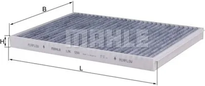 Produktbild von MAHLE Innenraumfilter LAK 594 Pollenfilter für RENAULT MEGANE I (BA0/1) Aktivkohle