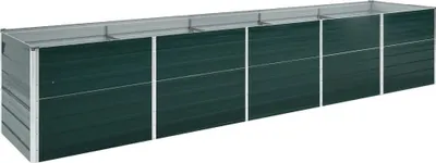 Zdjęcie produktu dla The Living Store Podwyższone łóżko ogrodowe Stal ocynkowana 400x80x45 cm Zielony