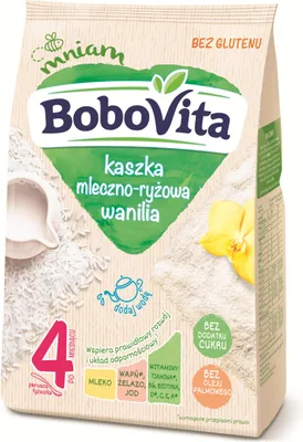 Obrázek produktu pro BoboVita Kaszka Mleczno-Ryżowa Waniliowa dla Dzieci po 6. miesiącu 230 g