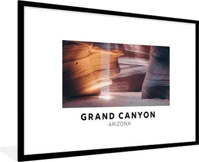 Produktbild von MuchoWow® Gerahmtes Poster Amerika - Arizona - Schlucht 90x60 cm - Poster mit Schwarzem Bilderrahmen Wandposter Rahmen Foto Bilder - Wanddekoration - Fotos