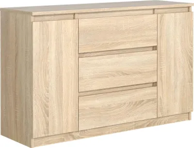 Produktbild von Mobelsta Kommode, Schrank mit Schubladen, Modernes Sideboard, Schubladenschrank, Kommodenschrank, Sonoma 120x39x78,5 cm