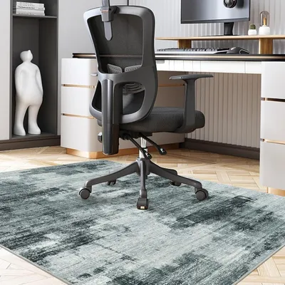 Productafbeelding van Bureaustoelmat 120x150 cm, donkergrijs rubber, antislip, voor kantoor