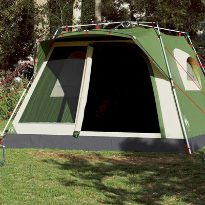 Image de vidaXL Tente familiale pour 7 personnes Vert Quick Release