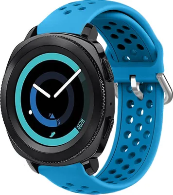 Produktbild von Strap-it Samsung Gear Sport Silikonband mit Löchern (Hellblau)