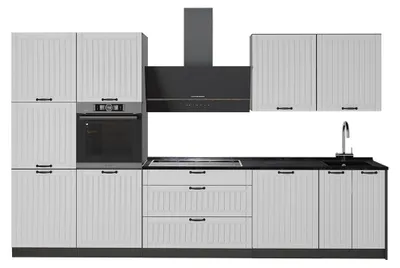 Obrázek produktu pro Kuchyňský kout Vicco Fame-Line Bílý venkovský dům/Antracit 340 cm, PD Antracit, Model 64581
