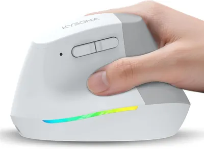 Produktbild von Komfortabel Maus Kabellose Ergonomische Vertikale Maus, Bluetooth & 2,4 GHz, Wiederaufladbar, Leise Klicks, Für PC, Mac, Laptop