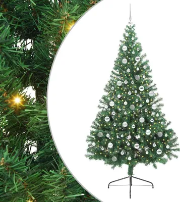 Obrázok produktu pre vidaXL Umelý predsvietený vianočný stromček zelený 210 cm PVC