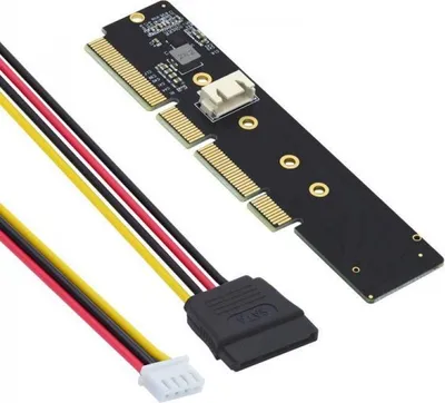 Produktbild von NGFF Adapter M.2 Key NVME AHCI SSD zu PCI E 3.0 35 cm Kabel für 110 80 mm SSD